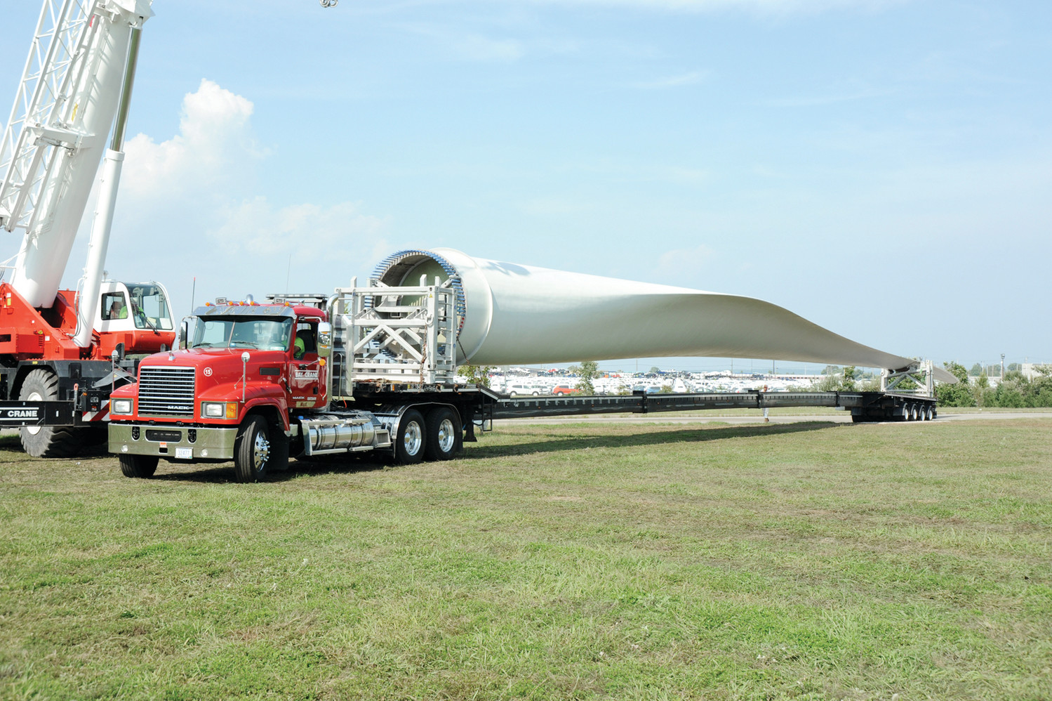 ON THE MOVE: Blades will be trucked one at a time starting Monday to the seven sites for wind turbines in the town.